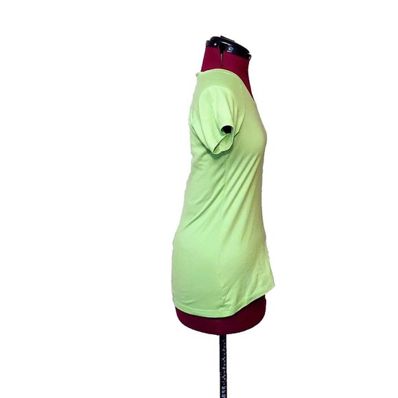Under Armour HeatGear Womens Top Size Small Neon Yellow  Semi Fitted - Picture 3 of 6